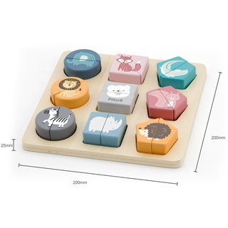 Shape block puzzle - wild animals